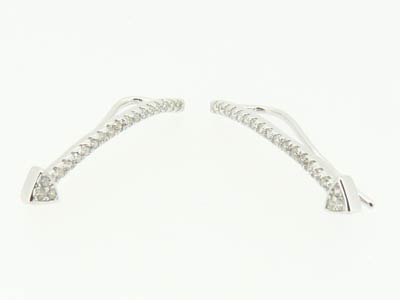 Pendientes Ear Cuff de Plata con Circonitas